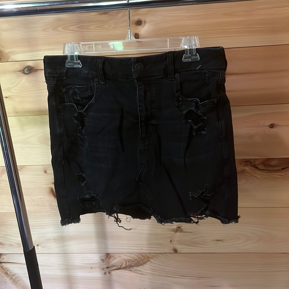 Size twelve regular length black jean short
